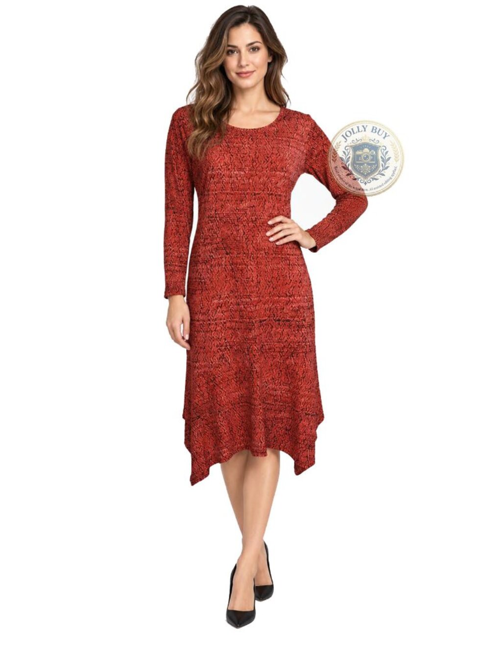 Michael Kors Dress Grenadine Snake Print Asymmetrical Swing Frock Size 1X NEW